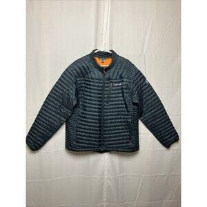 Eddie Bauer Jacket Mens XL Black First Ascent Down Puffer Zip Quilted EB800